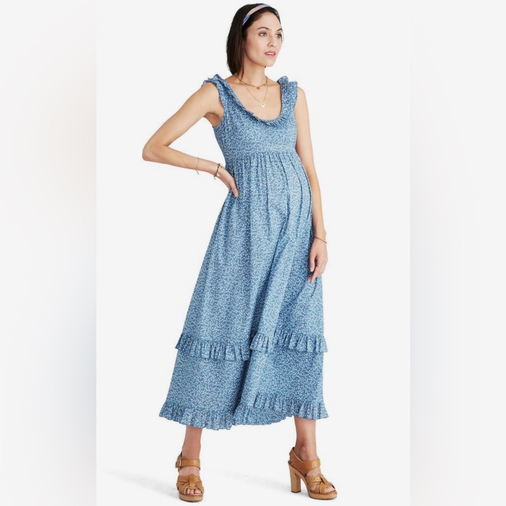 Hatch Ruffle Floral Maternity Dress